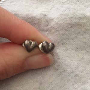 James Avery heart stud earrings